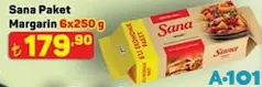 SANA PAKET MARGARİN 6X250 G fiyat ve kampanya bilgisi